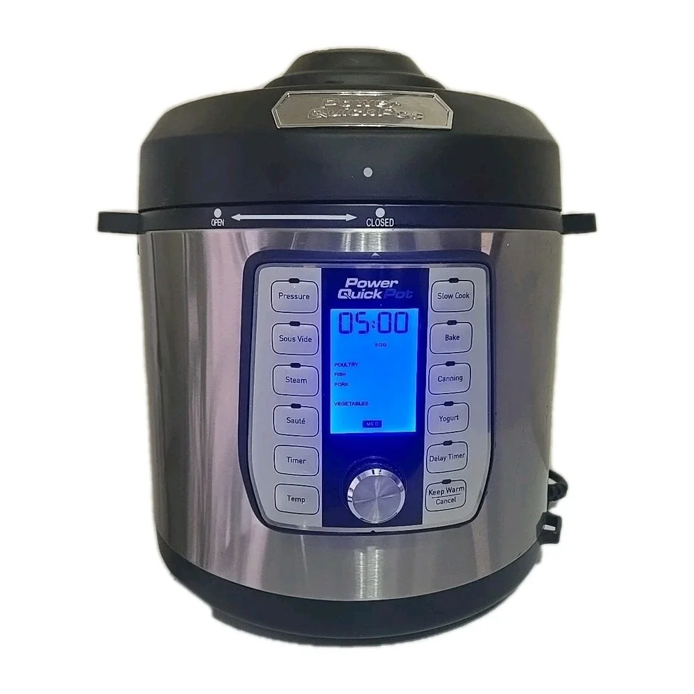 Power Quick Pot 6 Qt Stainless Steel 8-in-1 Multi Cooker One Touch TESTED Works